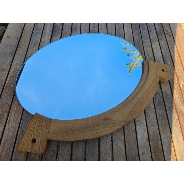 Oval Mirror by Guillerme & Chambron for Votre Maison, 1960 For Sale - Image 11 of 17