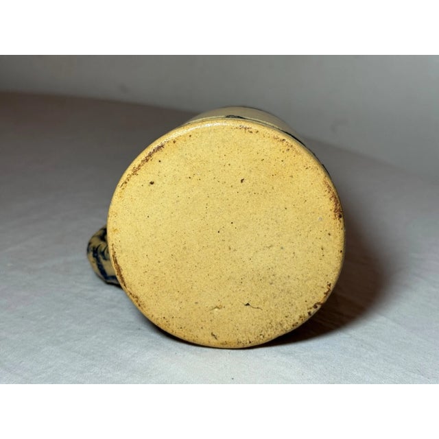 19th Century Rare Antique 19th Century Cobalt Glazed Stoneware Pottery Dining Mug Cup Jug For Sale - Image 5 of 6