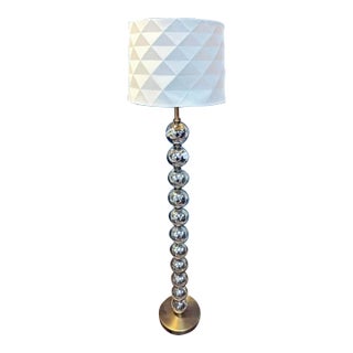 1980s Contemporary Mercury Glass--Style Floor Lamp For Sale