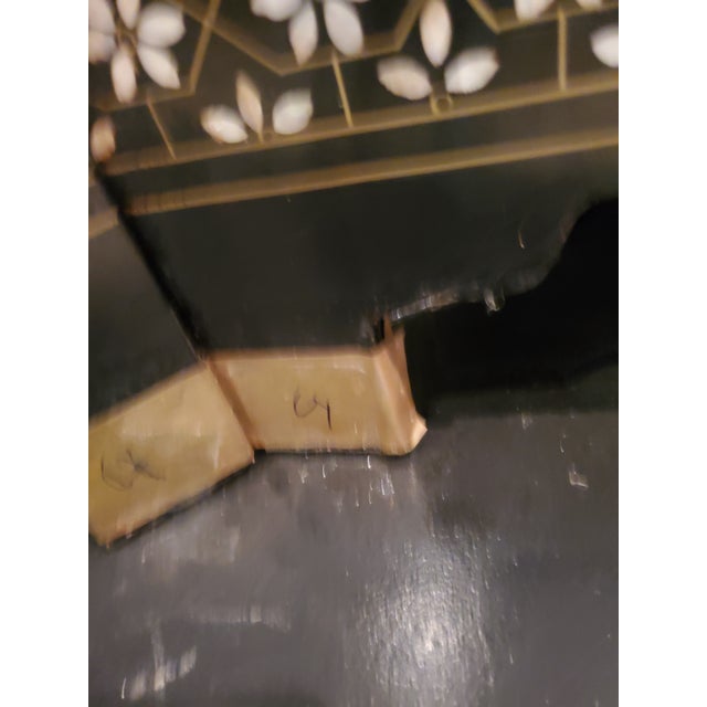 Black Chinese 6-Panel Folding Lacquer Screen For Sale - Image 12 of 12