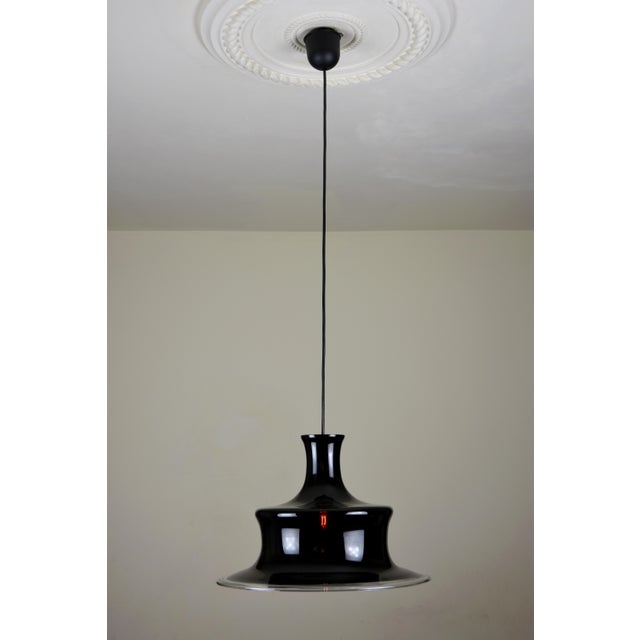 Holmegaard Sonate 2 Pendant Light in Aubergine Glass by Michael Bang for Holmegaard, 1978 For Sale - Image 4 of 11