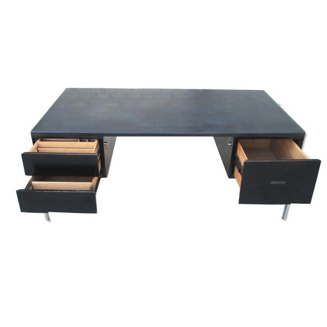 Stow & Davis Chrome Minimalist Executive Desk | Chairish