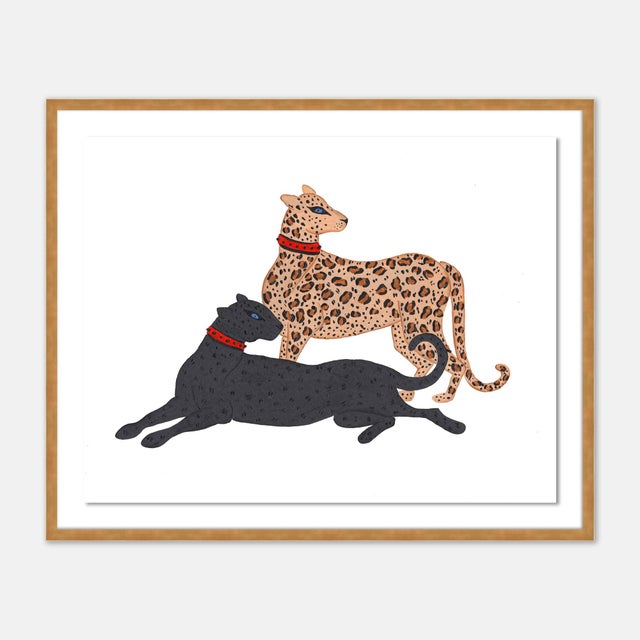 Willa Heart Dolly & Jean by Willa Heart in Gold Framed Paper, Medium Art Print For Sale - Image 4 of 4