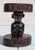 Vintage Hand-Carved African Man & Woman Figural Stool – 20.5” H X 15.75” W Sculptural Tribal Side Table With Geometric Carving For Sale - Image 4 of 17