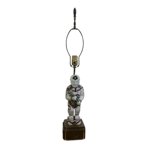 Antique 18th Century Chinese Kangxi Wucai Famille Vert Porcelain Ho Ho Boy Figure Mounted Table Lamp