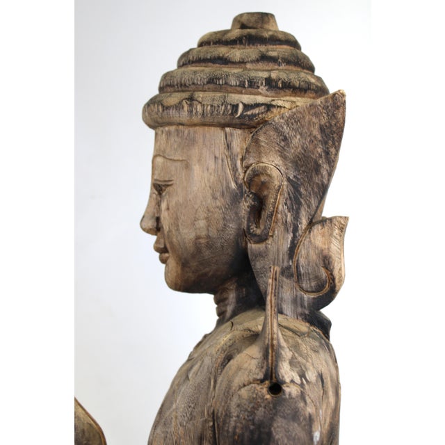 Empress of Compassion Statue Meditation Pose For Sale - Image 10 of 13