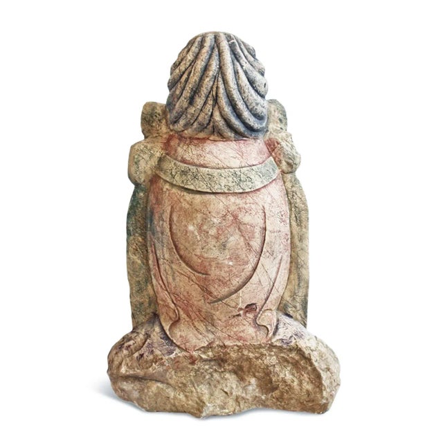 Asian Antique Antique Asian Stone Carved Quan Yin Bust For Sale - Image 3 of 5