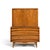 Young Manufacturing Mid Century Walnut Curved Gentlemans Chest Highboy Dresser This highboy measures: 42 wide x 20.75 deep...