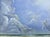 Textile Oil Panting "Clouds and Horizon" by Danka Krol For Sale - Image 7 of 8