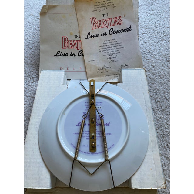 1960s 1960s “Live in Concert” Beatles Decorative Plate by Delphi - Mint For Sale - Image 5 of 8