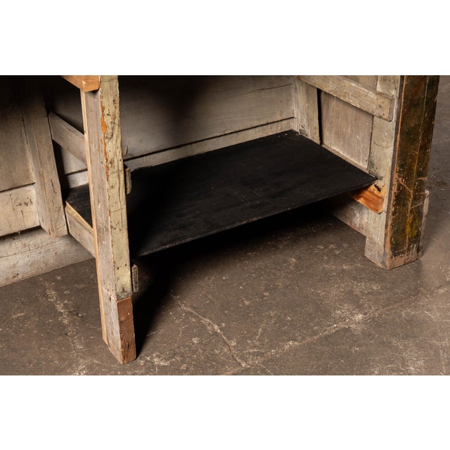 Antique Chippy Zinc-Top General Store Counter For Sale - Image 11 of 15