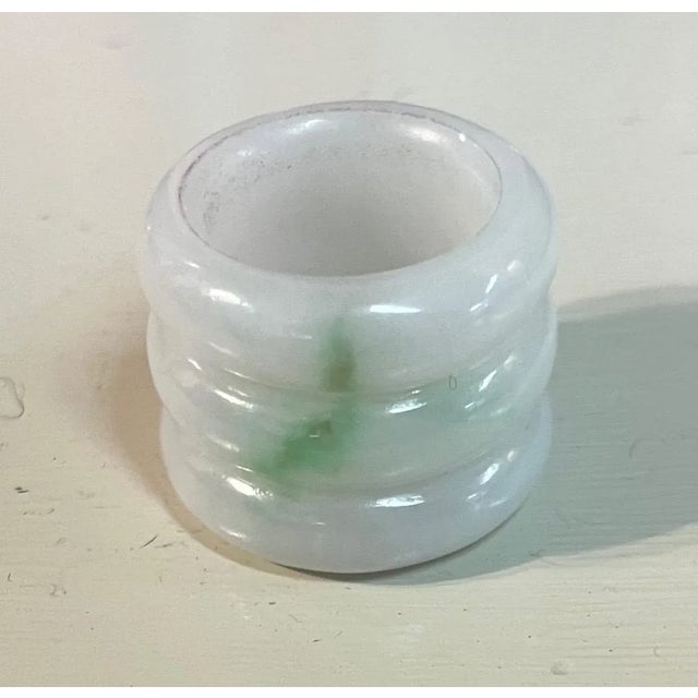 Chinese Carved Jade Archer's Ring For Sale - Image 9 of 11