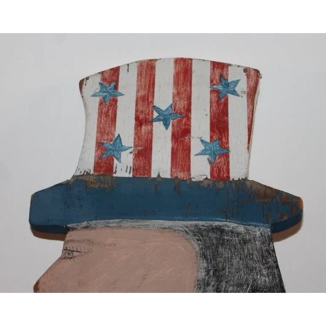 1940s Patriotic Folky Uncle Sam, Garden Ornament For Sale - Image 5 of 11
