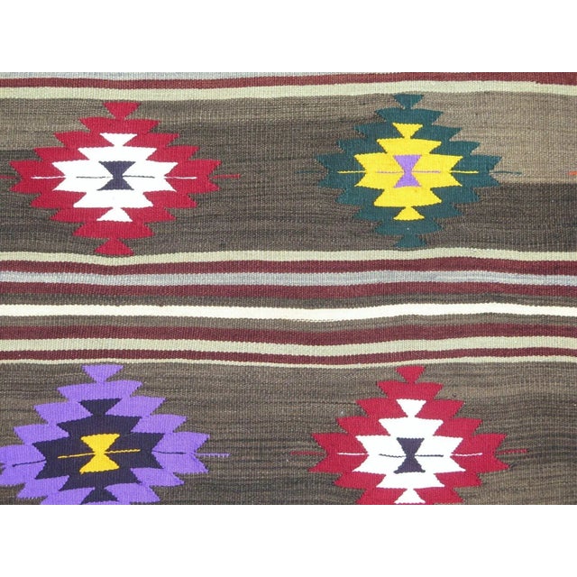 1960s Nomadic Style Kilim Rug - 59"x75" For Sale - Image 9 of 12
