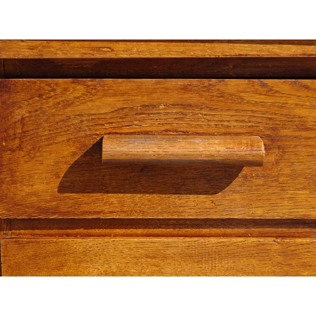 Vintage American Oak Desk, 1950s For Sale - Image 6 of 18