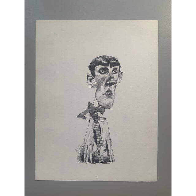1974 Print Portfolio of Artists Caricatures by David Levine - Set of 14 For Sale - Image 9 of 18