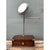 Campaign Vintage Brass and Wood Campaign Vanity Mirror For Sale - Image 3 of 12