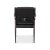2020s Mid-Century Modern Black Leather Armchair For Sale - Image 5 of 12