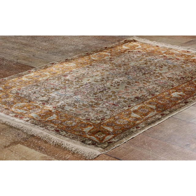 Textile Vintage Turkish Silk Hereke Rug - 02'02 X 03'04 For Sale - Image 7 of 9