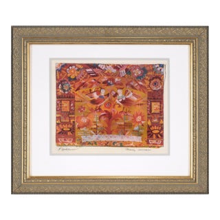 Stage Design for "Le Cog D'Or" by Natalia Gontcharova For Sale