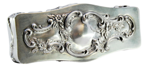 Box in Embossed Silver with Floral Motifs and Scrolls
