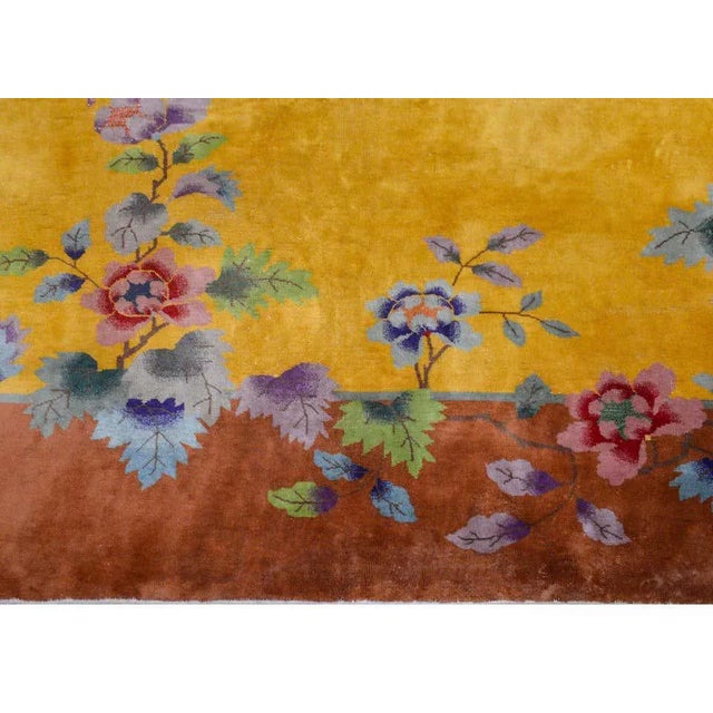 Yellow Chinese Art Deco Rug For Sale - Image 8 of 11