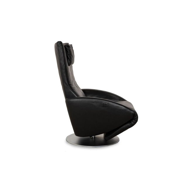 Mate Leather Armchair in Black from FSM For Sale - Image 10 of 13