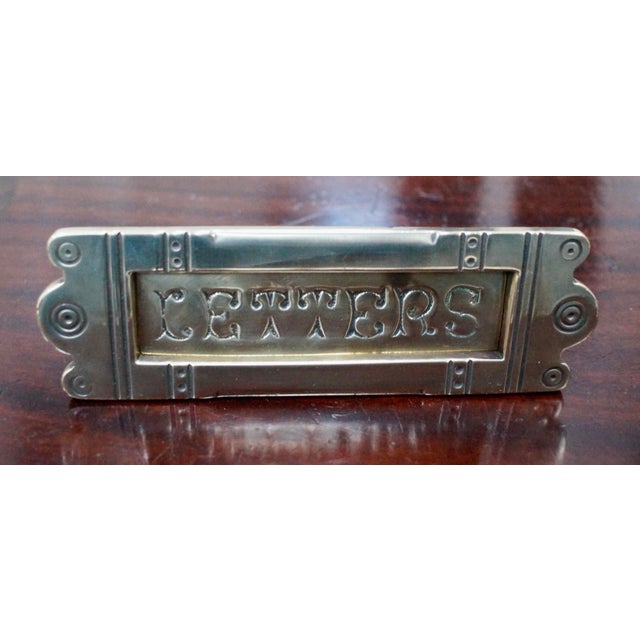 Small Edwardian Brass Letter Box. This lovely Brass letter box is all original and in great condition, with its beautiful...