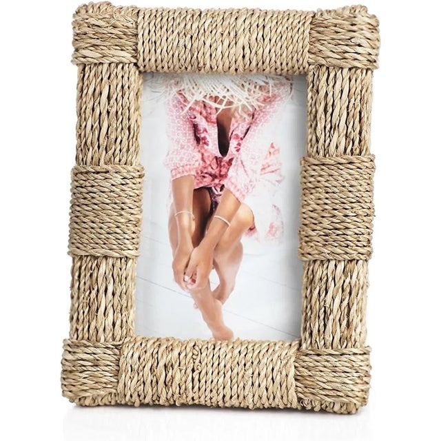 Rustic Abaca Rope Photo Frame, 4" x 6" For Sale - Image 3 of 3