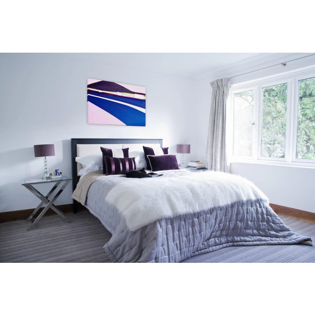 Oil on canvas Edition: Unique, Unframed. Laura Newmans paintings combine geometric delineations of space, ephemeral color...