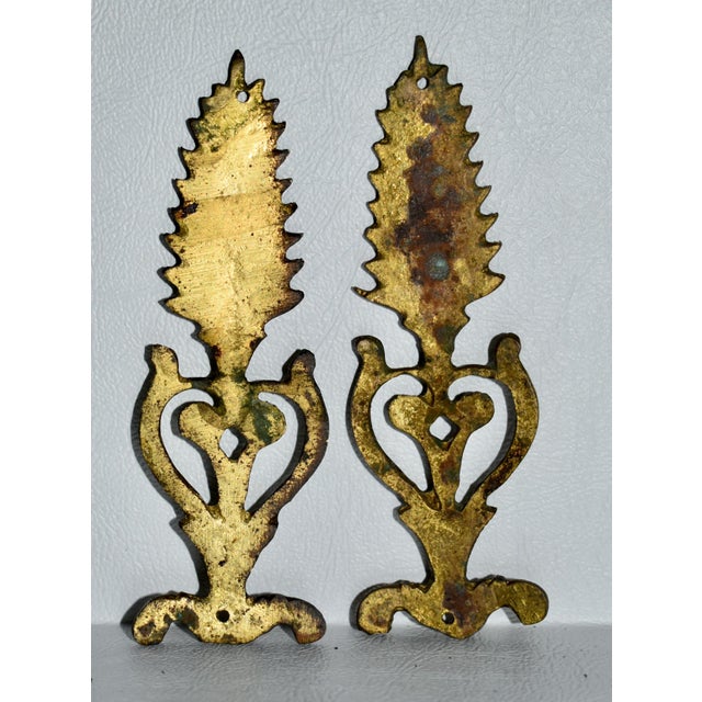 Traditional Antique Brass French Empire Style Decorative Furniture Ormolu For Sale - Image 3 of 11