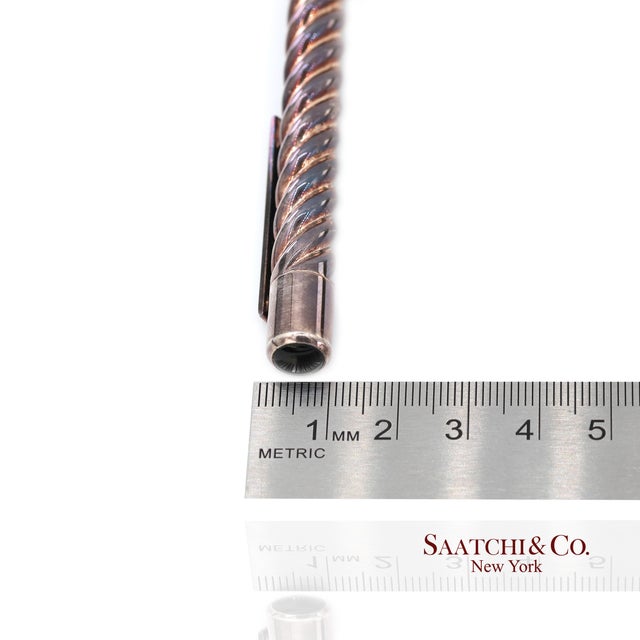 David Yurman Vintage Sterling Silver With Black Onyx Cable Pen For Sale - Image 10 of 10
