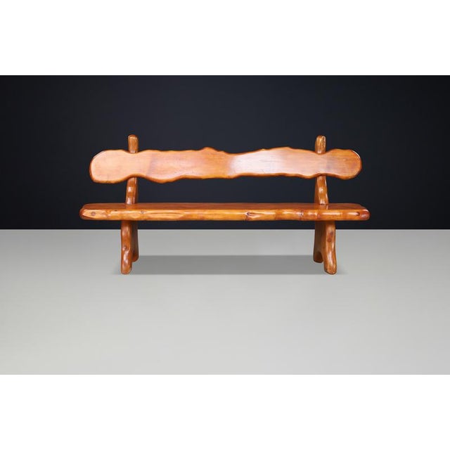 Alpine Pine Dining Table and Benches, France, 1970s, Set of 3 For Sale - Image 14 of 18