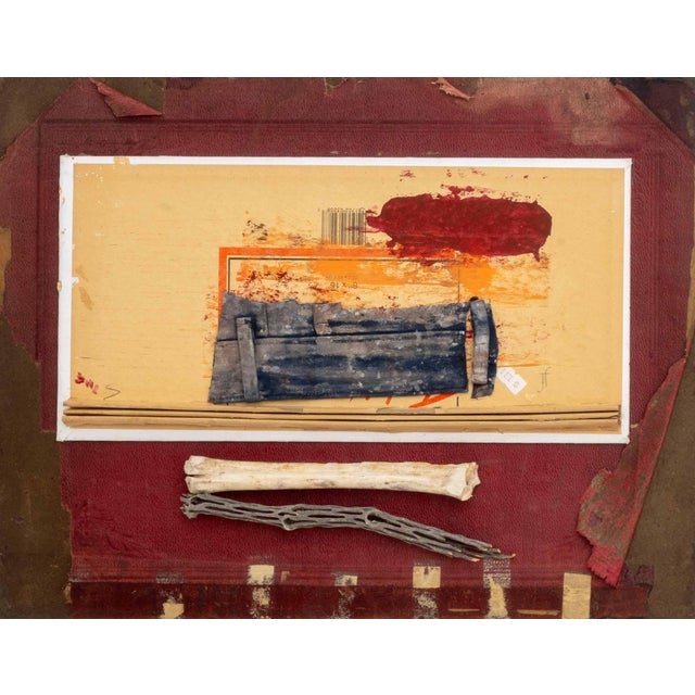 Joy Floyd (American, 1932-2021), "Red", Collage Mounted on Board, 2002, initialed "JF" center right, artist label verso,...