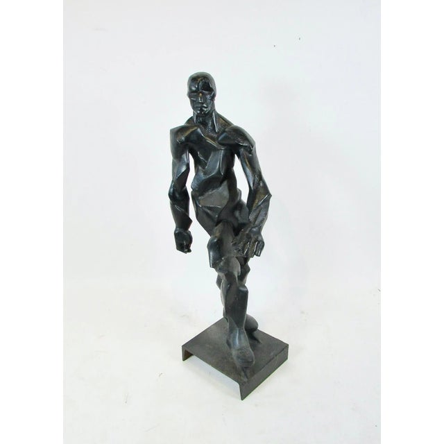 Mid 20th Century Meticulously Formed and Welded Brutalist Style Skater Sculpture For Sale - Image 9 of 12