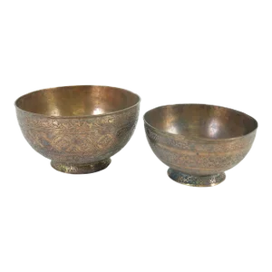 Antique Copper Bowls - Set of 2