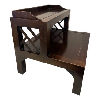Drexel Mahogany Bed Library Step Ladder 1970’s For Sale