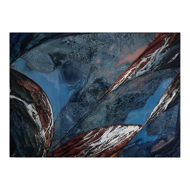 Laddie John Dill Abstract Mixed Media Painting / Wall Sculpture Signed Original 1991 For Sale