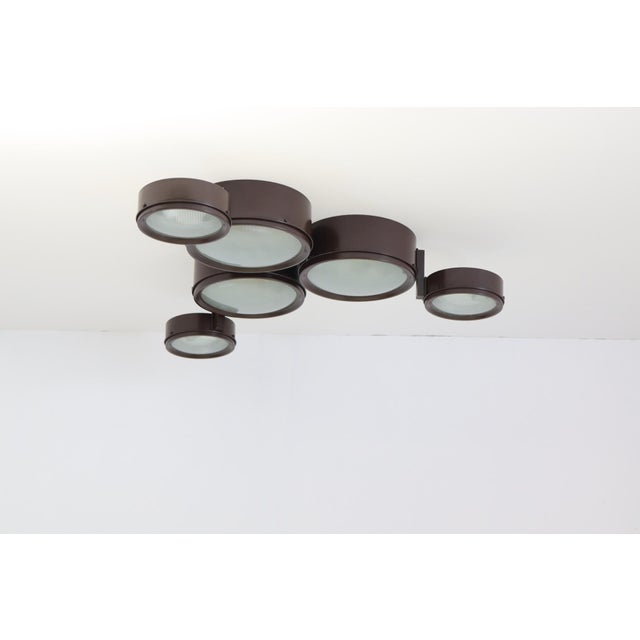 Brown Vintage Model 2045 Ceiling Light by BBPR for Arteluce, 1969 For Sale - Image 8 of 18