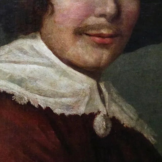 Flemish Artist after Frans Hals, Portrait of a Young Man, 1700s, Oil on Canvas For Sale - Image 3 of 8