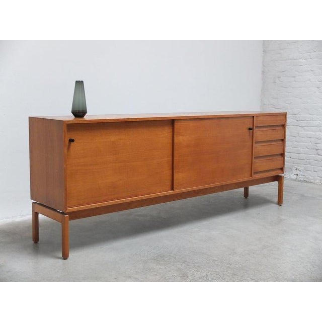 Walnut Abstracta Sideboard by Jos De Mey for Van Den Berghe-Pauvers, 1960s For Sale - Image 16 of 17