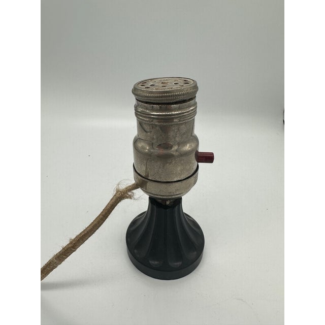 Metal Pre-War Electric Lamp Base Lighter, Circa 1930 For Sale - Image 7 of 11