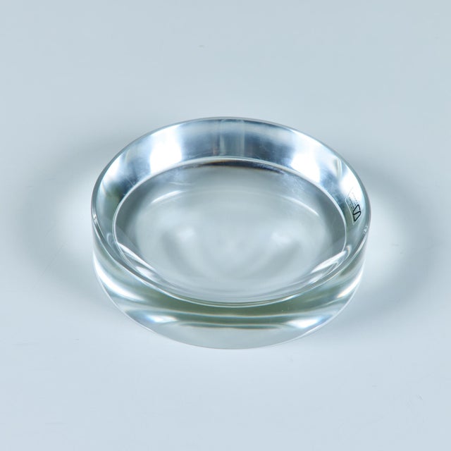 Transparent Round Murano Glass Ashtray for V. Nason & C. For Sale - Image 8 of 11