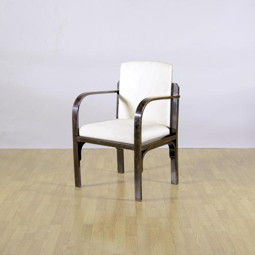 Art Deco Lounge Chair with Black Wood Frame and Padded Seat and Back, 1930s For Sale - Image 3 of 9