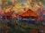 Oil Painting Sunset Village Glow Oleksiy Ivanyuk For Sale