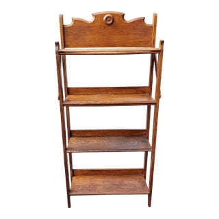 1930s Arts and Craft Oak Folding Etagere / Bookcase For Sale