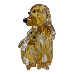 Murano Glass Dog and Puppy