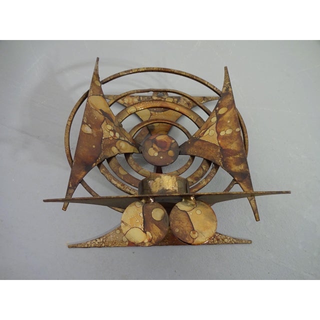 Metal Brutalist Iron Candleholder by Henrik Horst, Denmark, 1960s For Sale - Image 7 of 13