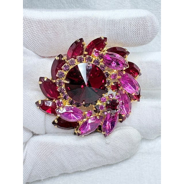 Verified Juliana (DeLizza & Elster) brooch, documented as Reference #7674 on the Is It Juliana? web site. Features a...