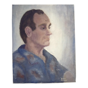 Vintage Portrait Man, Signed Glenan